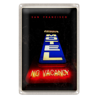 Blechschild Reise 20x30cm San Francisco Motel Town House Urlaub