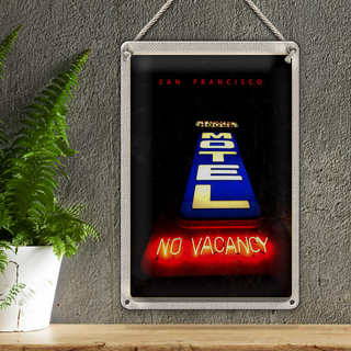 Blechschild Reise 20x30cm San Francisco Motel Town House Urlaub