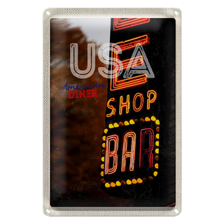 Blechschild Reise 20x30cm Amerika USA Bar Shop Diner feiern