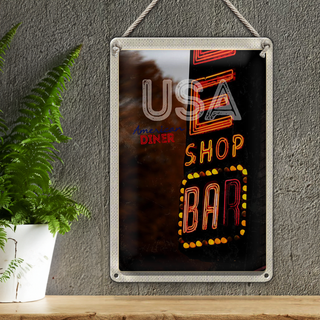 Blechschild Reise 20x30cm Amerika USA Bar Shop Diner feiern