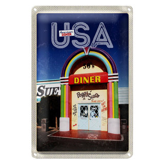 Blechschild Reise 20x30cm Amerika USA Peggy Sues Restaurant