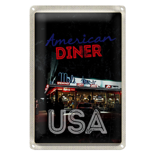 Blechschild Reise 20x30cm USA Diner Restaurant Lunch Dinner