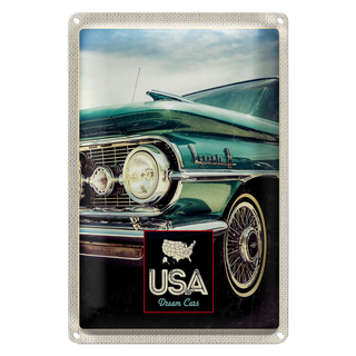 Blechschild Reise 20x30cm USA Amerika Auro Dynamic 88 blau