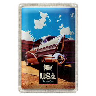 Blechschild Reise 20x30cm USA Amerika Auto 75 Oldtimer Urlaub