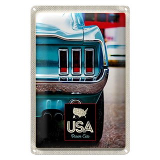 Blechschild Reise 20x30cm USA altes Fahrzeug Oldtimer Urlaub
