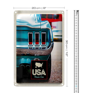 Blechschild Reise 20x30cm USA altes Fahrzeug Oldtimer Urlaub