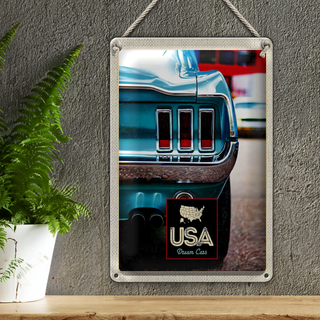 Blechschild Reise 20x30cm USA altes Fahrzeug Oldtimer Urlaub