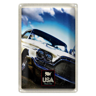 Blechschild Reise 20x30cm Amerika Oldtimer 90er silber Urlaub