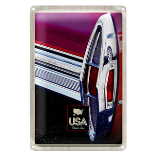 Blechschild Reise 20x30cm Amerika Oldtimer Dream Cars rot Urlaub