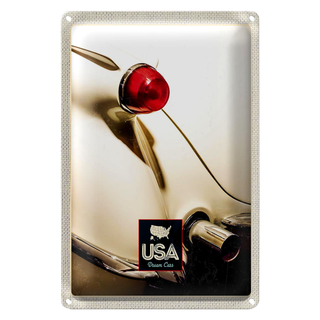 Blechschild Reise 20x30cm Amerika Oldtimer Amerika weiß Urlaub