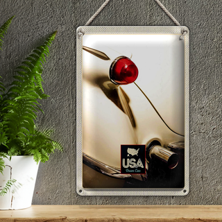 Blechschild Reise 20x30cm Amerika Oldtimer Amerika weiß Urlaub
