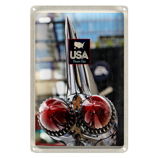 Blechschild Reise 20x30cm Amerika Oldtimer 90er silber PKW