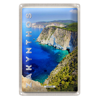 Blechschild Reise 20x30cm Zakynthos Greece Griechenland Meer