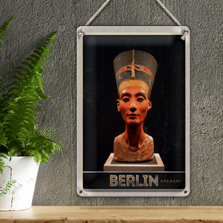 Blechschild Reise 20x30cm Berlin Deutschland Museum Pharao