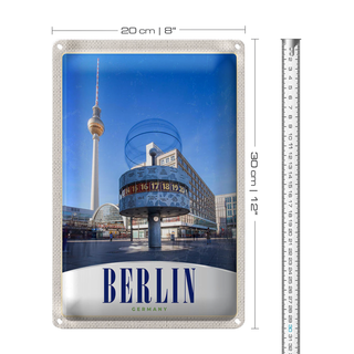 Blechschild Reise 20x30cm Berlin Deutschland Alexanderplatz