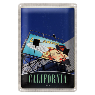 Blechschild Reise 20x30cm California Amerika USA Schauspieler