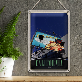 Blechschild Reise 20x30cm California Amerika USA Schauspieler