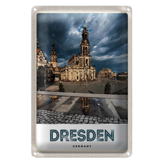 Blechschild Reise 20x30cm Dresden Deutschland Architektur Stadt