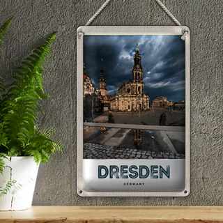 Blechschild Reise 20x30cm Dresden Deutschland Architektur Stadt