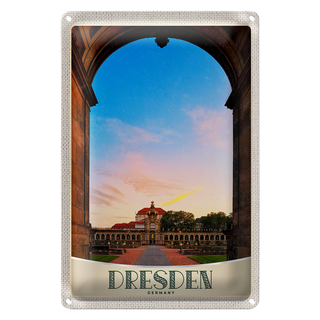 Blechschild Reise 20x30cm Dresden Deutschland Garten Architektur