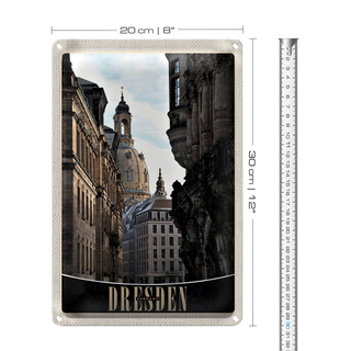 Blechschild Reise 20x30cm Dresden Deutschland Architektur