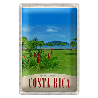 Blechschild Reise 20x30cm Costa Rica Central Amerika Strand Meer
