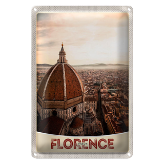 Blechschild Reise 20x30cm Florence Italien Europa Stadt Kirche