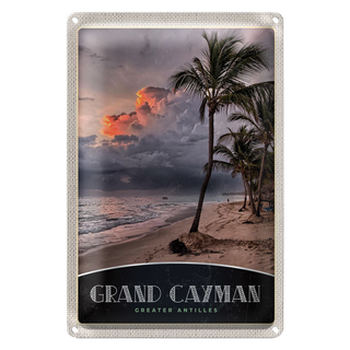 Blechschild Reise 20x30cm Grand Cayman Karibik Amerika Insel
