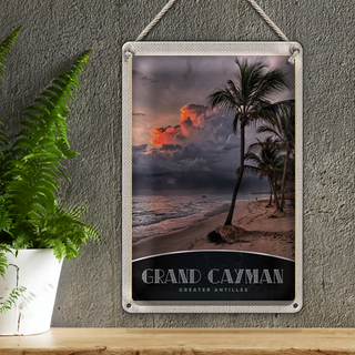 Blechschild Reise 20x30cm Grand Cayman Karibik Amerika Insel