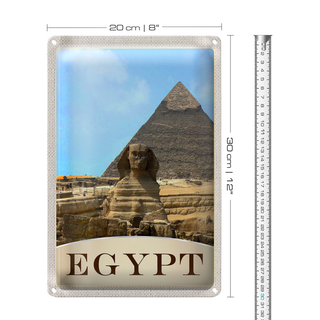 Blechschild Reise 20x30cm Ägypten Afrika Pyramide Wüste Urlaub