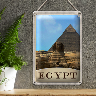 Blechschild Reise 20x30cm Ägypten Afrika Pyramide Wüste Urlaub