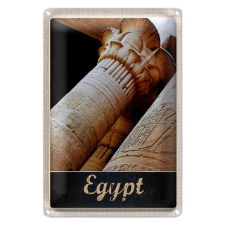 Blechschild Reise 20x30cm Ägypten Afrika Pyramide Symbole Urlaub