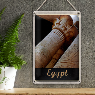 Blechschild Reise 20x30cm Ägypten Afrika Pyramide Symbole Urlaub