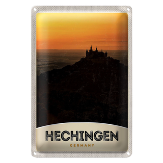 Blechschild Reise 20x30cm Hechingen Burg Hohenzoller Urlaub
