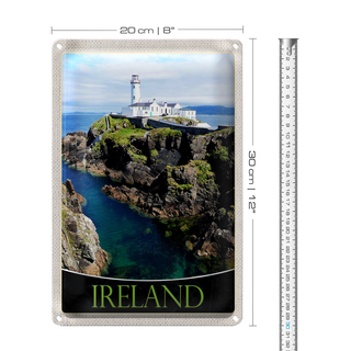 Blechschild Reise 20x30cm Irland Inselstaat Westeuropa Meer