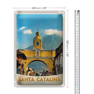 Blechschild Reise 20x30cm Santa Catalina Insel Karlifornien Trip