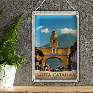 Blechschild Reise 20x30cm Santa Catalina Insel Karlifornien Trip