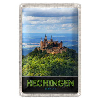 Blechschild Reise 20x30cm Hechingen Aussicht Burg Hohenzollener