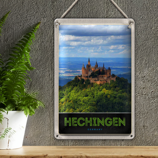 Blechschild Reise 20x30cm Hechingen Aussicht Burg Hohenzollener