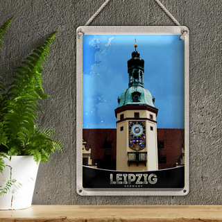 Blechschild Reise 20x30cm Leipzig Deutschland Kirche Stadttour