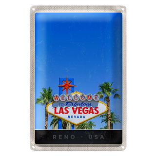 Blechschild Reise 20x30cm Las Vegas Nevada Amerika USA Casino