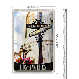 Blechschild Reise 20x30cm Los Angeles Amerika USA Trip Urlaub