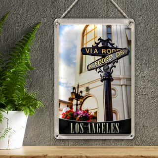 Blechschild Reise 20x30cm Los Angeles Amerika USA Trip Urlaub