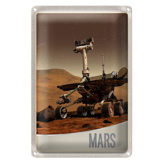 Blechschild Reise 20x30cm Weltalt Mars Rover Curiosity Galaktisch