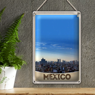 Blechschild Reise 20x30cm Aussicht auf Mexiko Amerika USA Urlaub