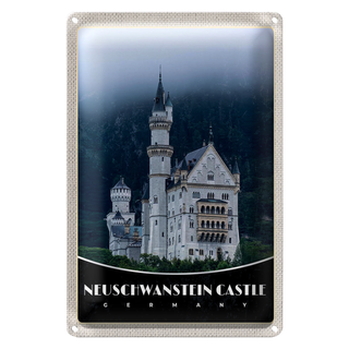 Blechschild Reise 20x30cm Neuschwanstein Schloss Marienbrücke
