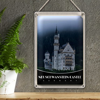 Blechschild Reise 20x30cm Neuschwanstein Schloss Marienbrücke