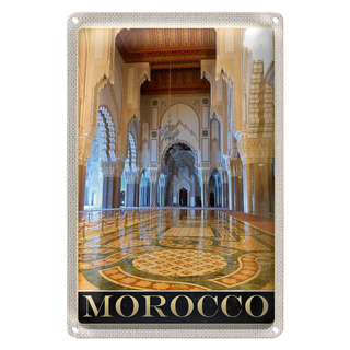Blechschild Reise 20x30cm Marokko Afrika Medina Moschee Urlaub