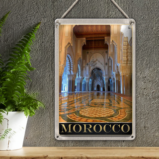 Blechschild Reise 20x30cm Marokko Afrika Medina Moschee Urlaub