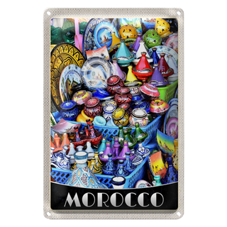 Blechschild Reise 20x30cm Marokko Arfika Kultur Orientalisch